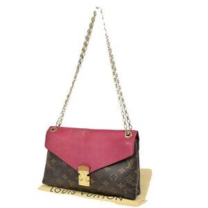 LOUIS VUITTON Pallas Chain Shoulder Bag Monogram Leather Cerise M41201 70YF618